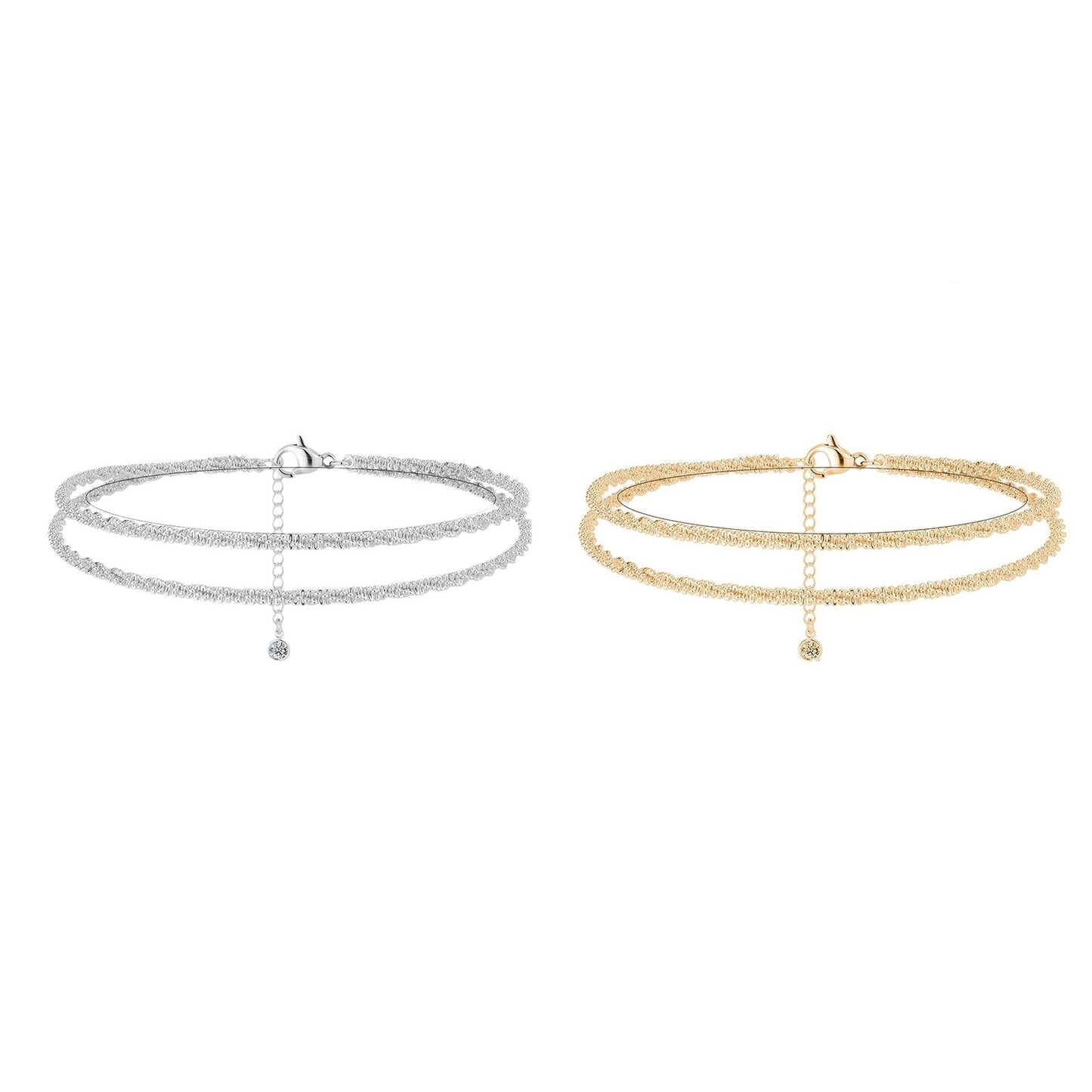 Dainty Layered Waterproof Anklet