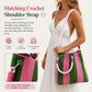 👜 Boho Striped Knit Bucket Handbag for Women – Handmade Summer Beach Shoulder Bag