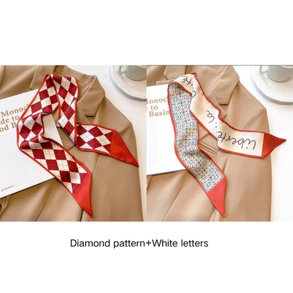 🌸 Elegant Double-Layer Silk Scarf