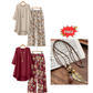 Women's Cotton Linen Half Sleeve Top ＆ Pants Set