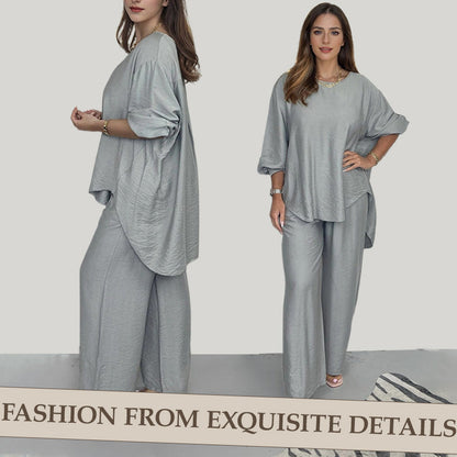 💝Women's Long Sleeve High Waisted Wide Leg Pants Suit