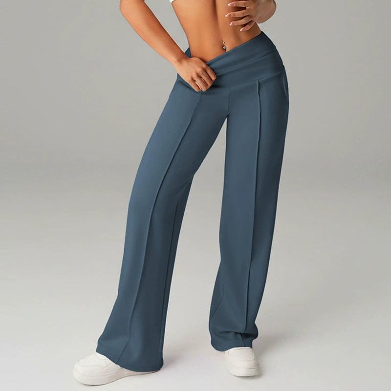 🧘‍♀️Women's High Waist Wide Leg Pants – Soft stretch fabric, gentle tummy control! Flattering fit for every shape. Easy pull-on, no tricky buttons.