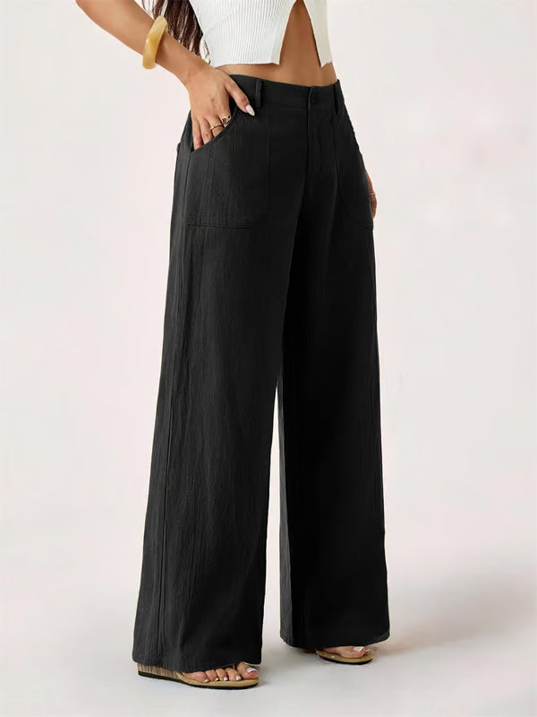 🔥LAST DAY 50% OFF ☀️🛍️Women's Summer Classical Cotton-Linen Lightweight Palazzo Pants
