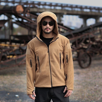 Outdoor Fleece Tactical Hooded Top -👍Warm and Multi-pocket design!