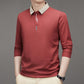 🔥Men's Business Casual Solid Color Lapel Base T-shirt