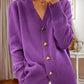 🌸Women's Casual Winter Plain Yarn Wool Yarn Buttoned Cardigan