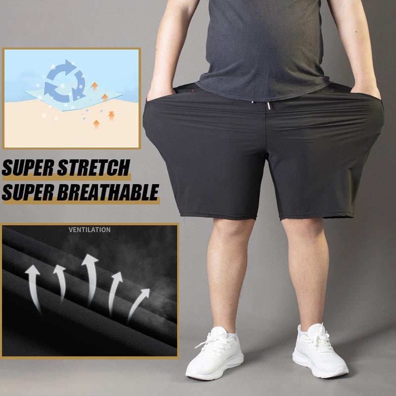 🔥50% OFF🔥Men's Plus Size Ice Silk Stretch Shorts