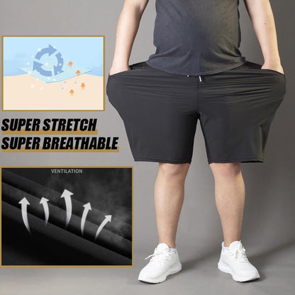 🔥50% OFF🔥Men's Plus Size Ice Silk Stretch Shorts