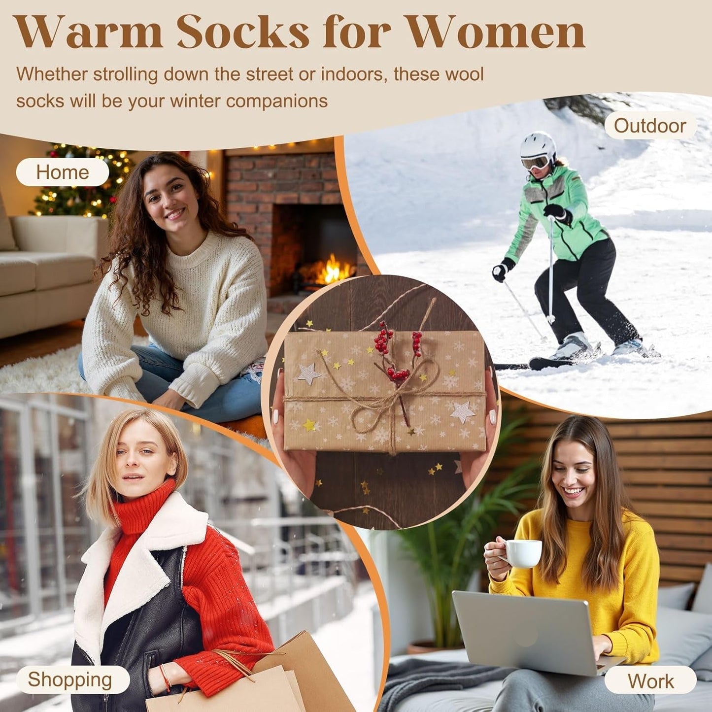 ⚡⚡LAST DAY EACH ONLY £1.99!!🧦5 Pairs Women's Solid Mid-calf Socks🎁
