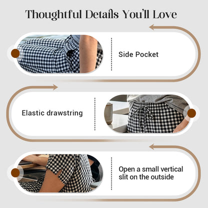 Women's Summer Plaid Capri Pants