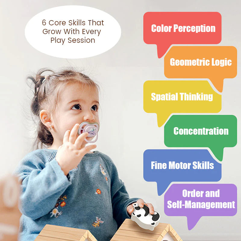 🎁Xmas Sale 50% OFF🔥Wooden Magnetic Pattern Block Puzzle Set🧩