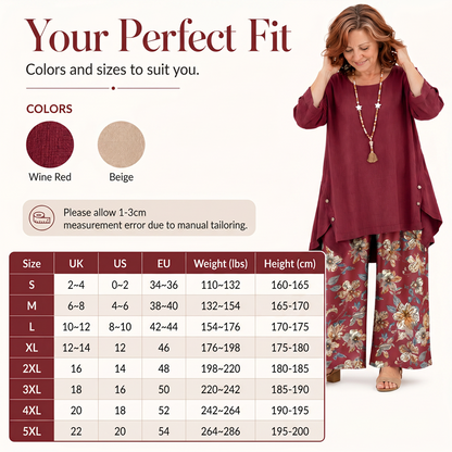 Women's Cotton Linen Half Sleeve Top ＆ Pants Set