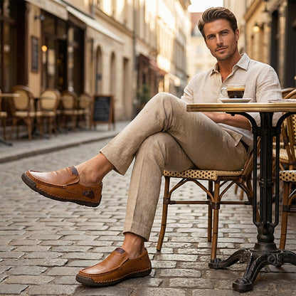 ⏳Time-Limited Special⏰Classic Men’s Slip-On Leather Shoes – Premium Calfskin, All-Day Comfort & Effortless Style