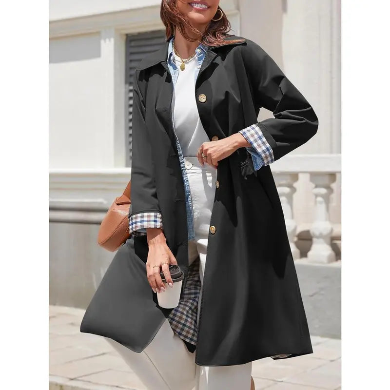 💜 LAST DAY PROMOTION - 50%OFF 💜 Women's shirt-collar single-breasted trench coat