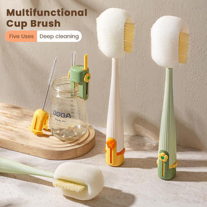 🧽5-in-1 Bottle Cleaning Brush (Multifunctional)🥤For Cup Lid Cleaning & Home Kitchen Tasks