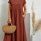 🌸 60% OFF NOW! 🌸Summer Fashion Solid Color Cotton Linen Pocket Dress