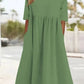 💝2025 NEW SALE💝Women's Casual Basic Outdoor Crew Neck Pocket Smocked Cotton Dress