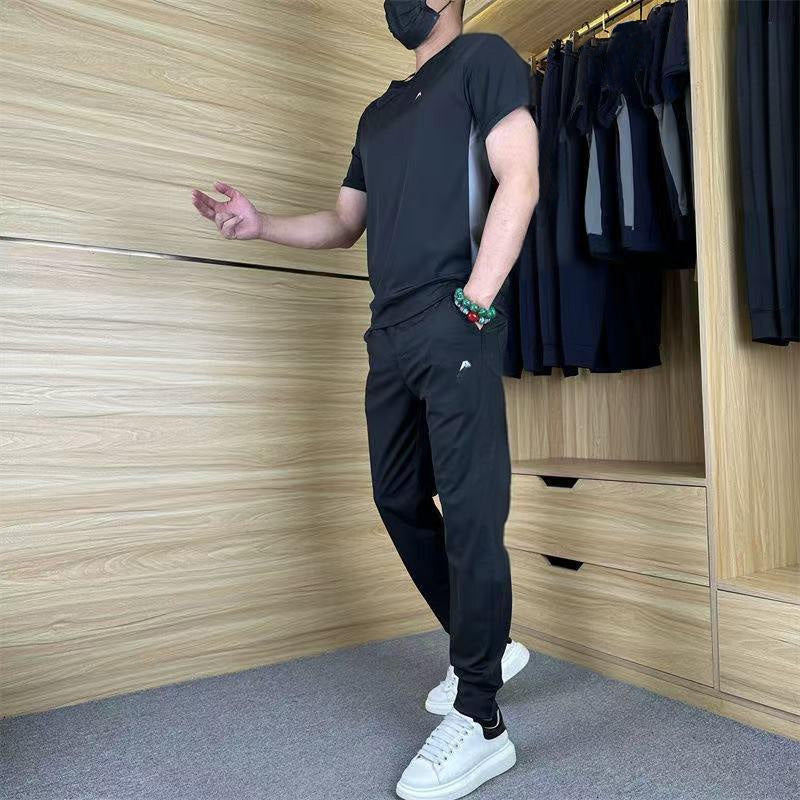 ✨❄️Men's Casual Sports Short Sleeve Long Pants (2-Piece Set)