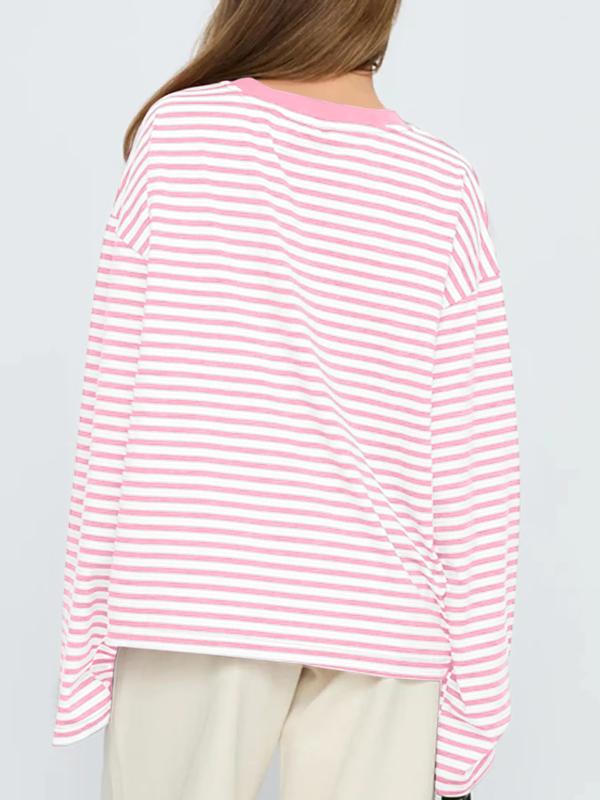 🔥LAST DAY SALE 50% OFF✨⚡Women's Striped Long Sleeve Top