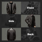 💥Men's Tough Vibe Leather Jacket – Slim Fit Design, Retro Hardware for Biker & Casual Looks