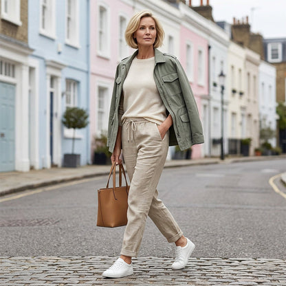 🌸New arrival 50% OFF!🏖️Women's Elastic Waist Cotton Linen Casual Pants