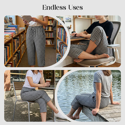 Women's Summer Plaid Capri Pants