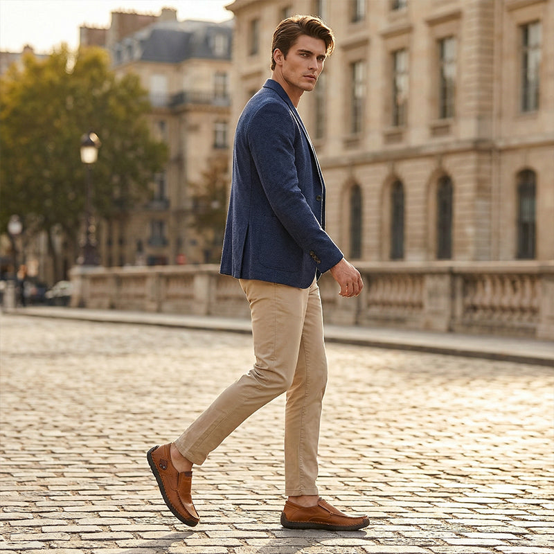 ⏳Time-Limited Special⏰Classic Men’s Slip-On Leather Shoes – Premium Calfskin, All-Day Comfort & Effortless Style