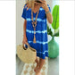 ✨Tie-Dye Striped Short Sleeve T-Shirt Dress – Soft & flowy – Perfect for summer, beach or casual days – comfortable and stylish 🌊