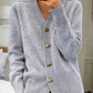 🌸Women's Casual Winter Plain Yarn Wool Yarn Buttoned Cardigan