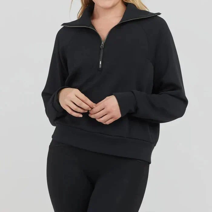 💝🔥Limited Time Sale-50% OFF🔥🎀Women's Oversized Half Zip Wide Leg 2 Piece Outfits Lounge Set