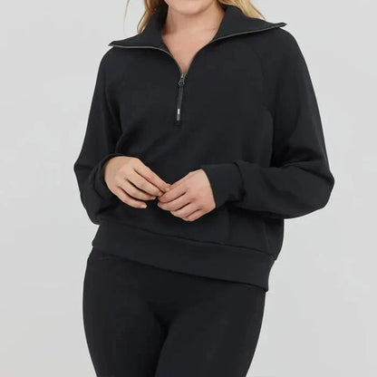 💝🔥Limited Time Sale-50% OFF🔥🎀Women's Oversized Half Zip Wide Leg 2 Piece Outfits Lounge Set