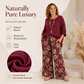 Women's Cotton Linen Half Sleeve Top ＆ Pants Set