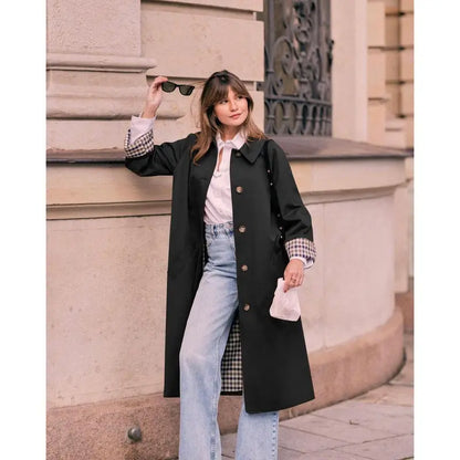 💜 LAST DAY PROMOTION - 50%OFF 💜 Women's shirt-collar single-breasted trench coat