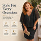 🌸2026 Summer Specials💐Rhinestone V-Neck Cape Dress with Chiffon Overlay