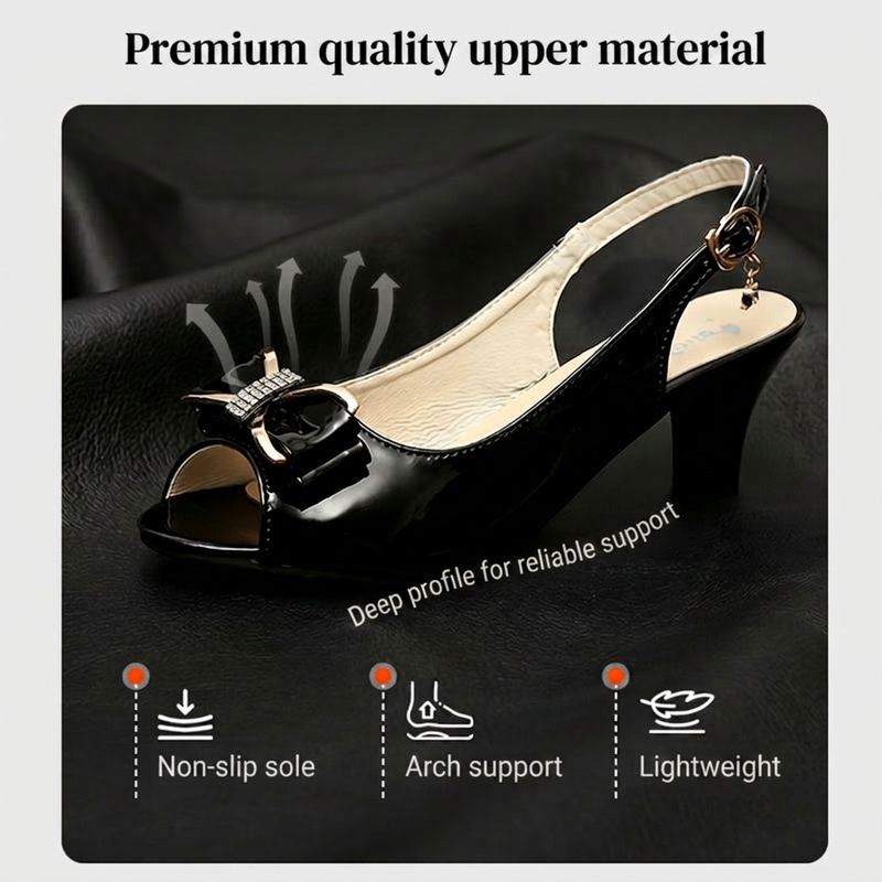 👡Women's elegant shoes • Open-toe, ankle-strap, medium heel✨