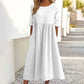 💝2025 NEW SALE💝Women's Casual Basic Outdoor Crew Neck Pocket Smocked Cotton Dress
