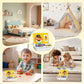 Magnetic puzzle box for children with game and drawing board