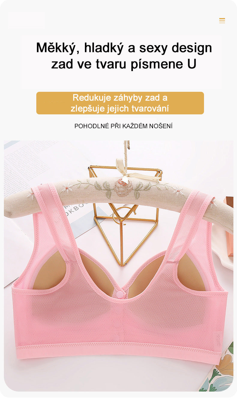 📢📢50% OFF!!⏰⏰Front Button Breathable Skin-Friendly Cotton Bra