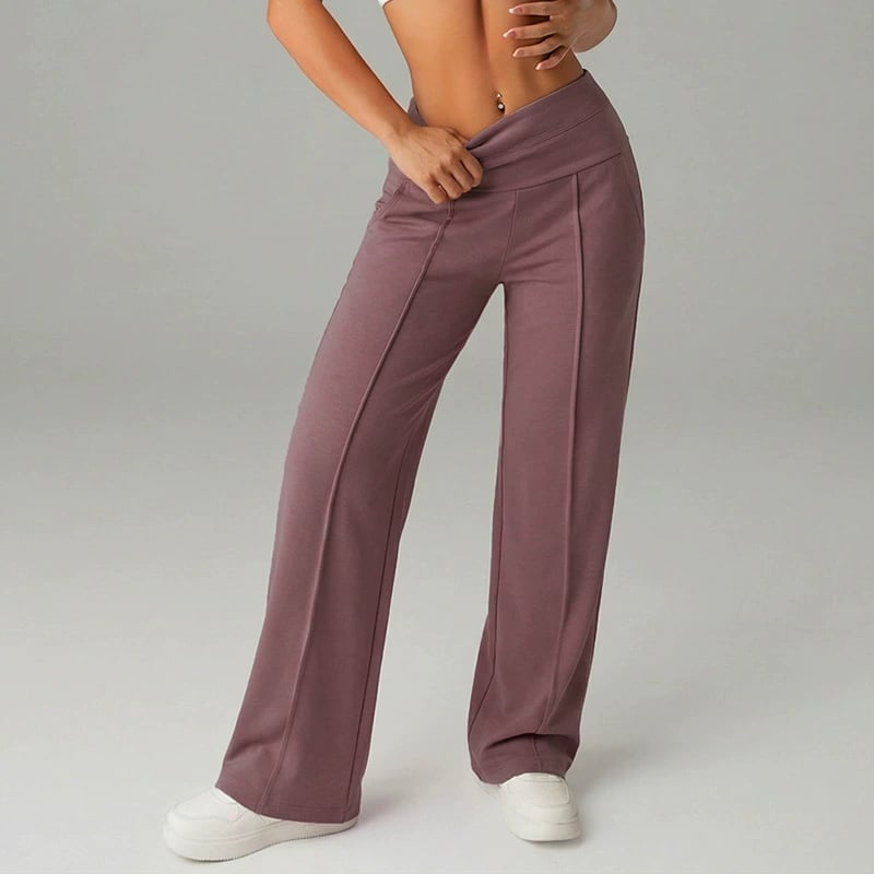 🧘‍♀️Women's High Waist Wide Leg Pants – Soft stretch fabric, gentle tummy control! Flattering fit for every shape. Easy pull-on, no tricky buttons.
