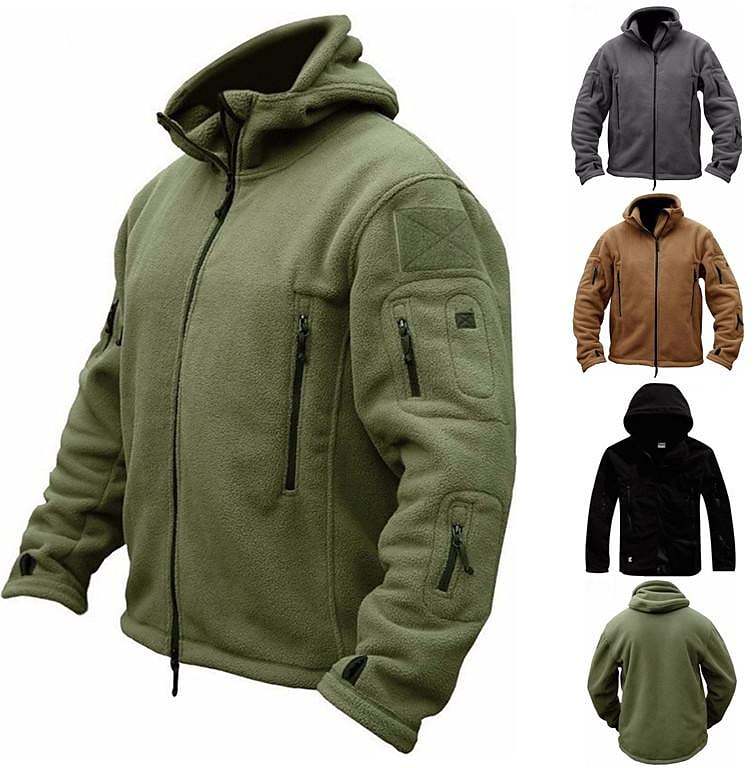 Outdoor Fleece Tactical Hooded Top -👍Warm and Multi-pocket design!