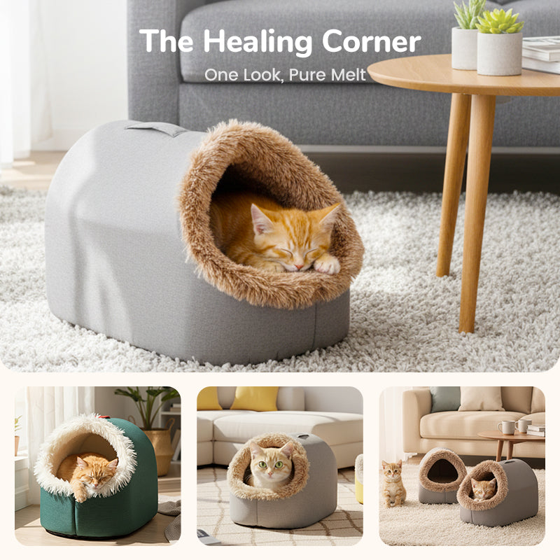 💥HOT SALE 49% OFF🐾Winter Warm Pet Cave Bed