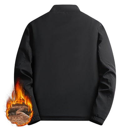 Men's Solid Color Zip Up Warm Jacket -💪Anti-wrinkle, windproof, rainproof and snowproof!