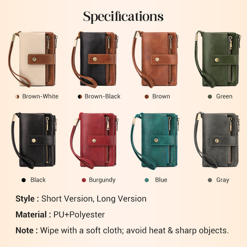 🥳2026 HOT SALE🥳💞50K+ SOLD!👛🛡️ 50% OFF! Women's RFID Blocking Leather Wallet – Blocks digital pickpockets. Soft leather, multiple slots. Secure & stylish. 👜💳
