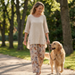 Women's Cotton Linen Half Sleeve Top ＆ Pants Set