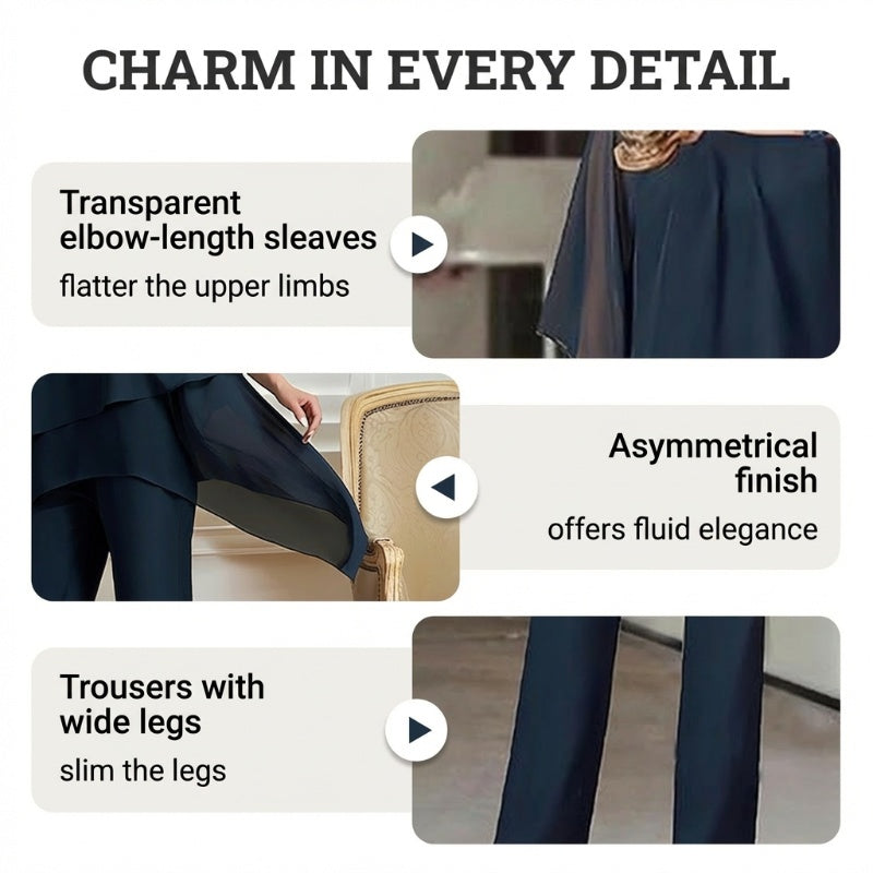 📢📢Big Sale Now On!⏰Charming Irregular Top & Wide Leg Pants Set