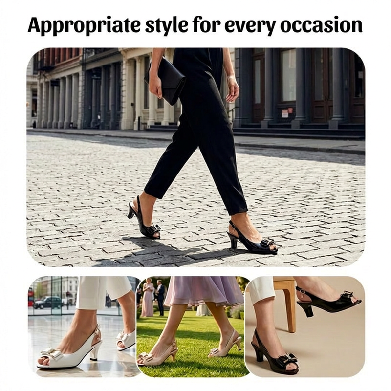 👡Women's elegant shoes • Open-toe, ankle-strap, medium heel✨