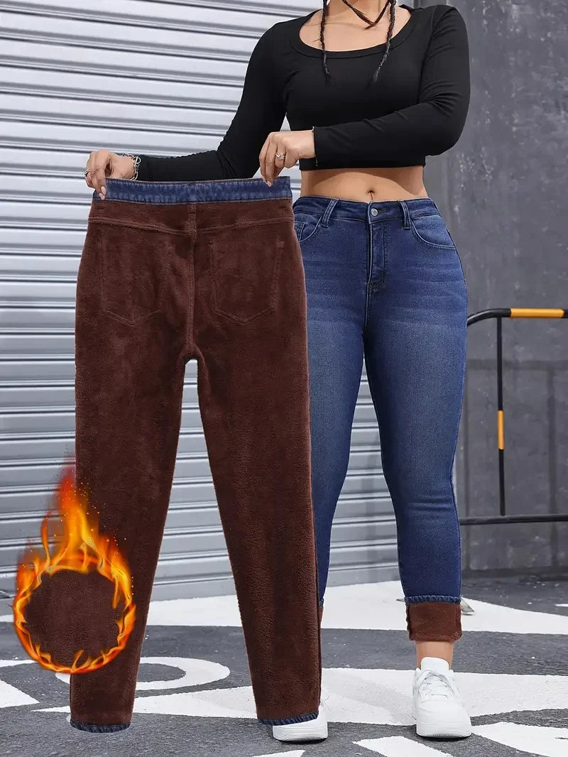 Women's Warm Casual Fashion Jeans