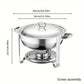 Stainless Steel Chafing Dish Buffet Set 5QT with Fuel Can Rack, Gold Food Warmer for Parties