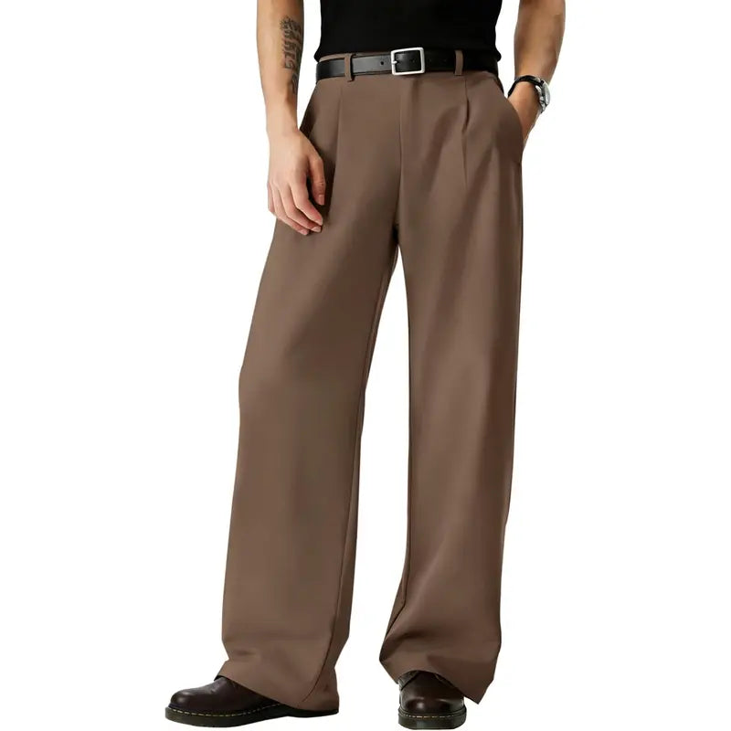 🔥 New for 2026✨Men’s Loose-Fit Formal Trousers – Vintage-Style Pleated Design