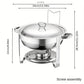 Stainless Steel Chafing Dish Buffet Set 5QT with Fuel Can Rack, Gold Food Warmer for Parties